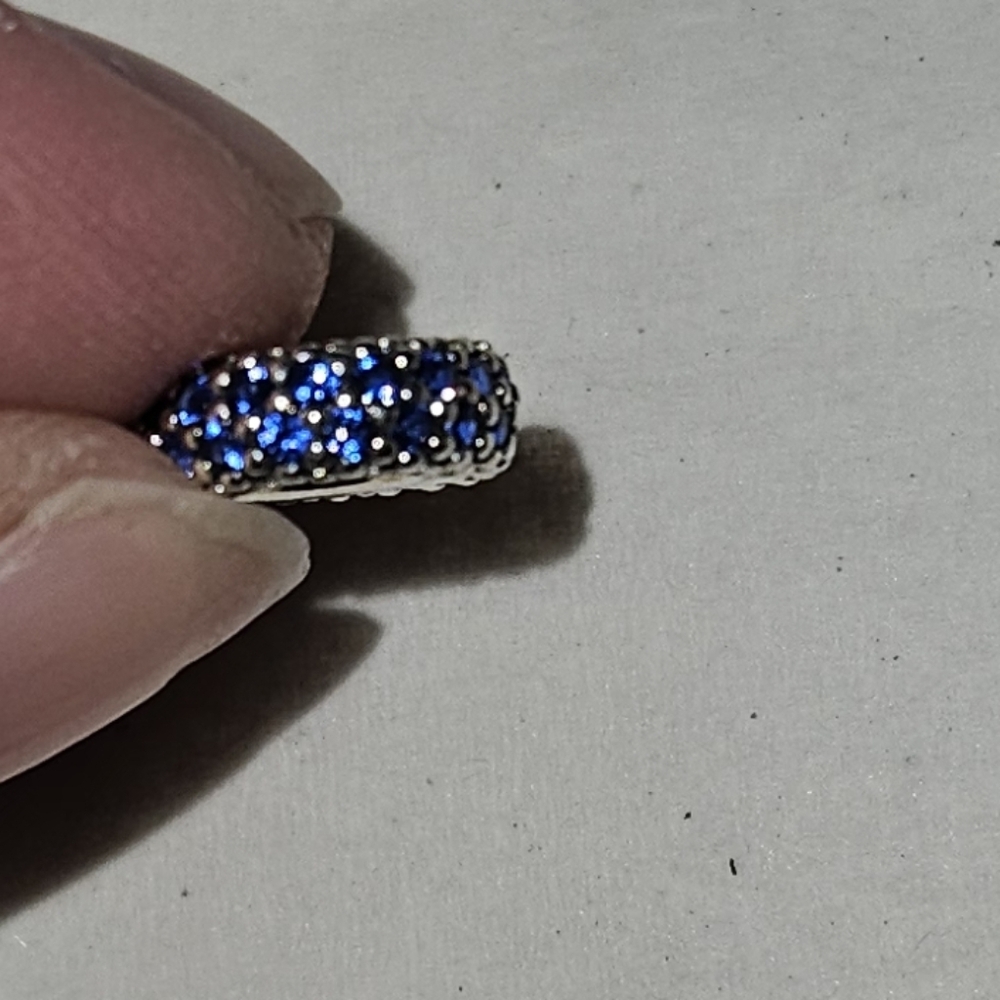 Pandora Blue and Silver Bead For Bracelet Or Necklace